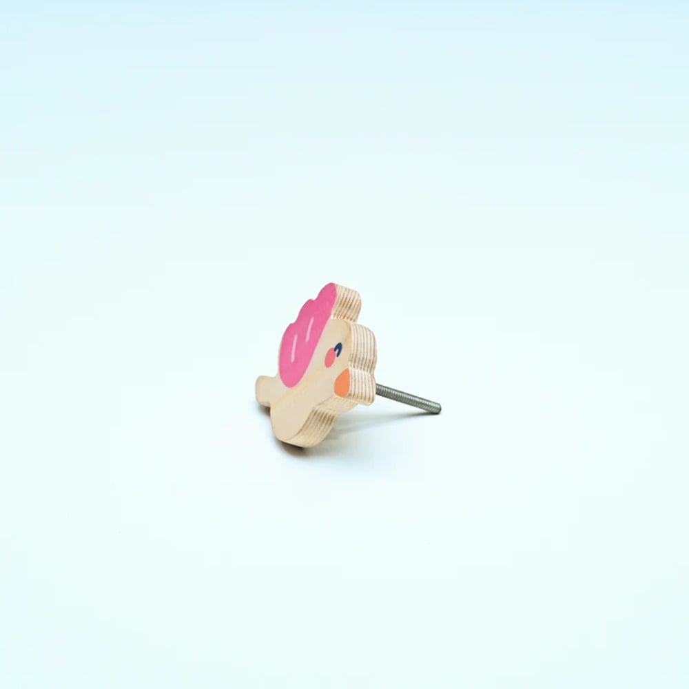 Handmade Pine Wood Bird Knob for Kids Furniture
